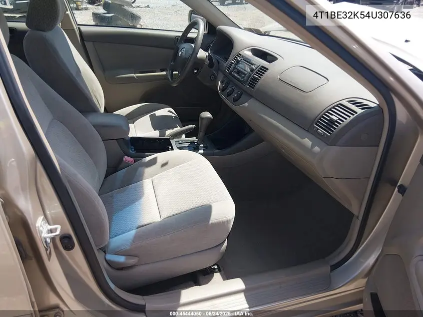 2004 Toyota Camry Le VIN: 4T1BE32K54U307636 Lot: 45444050