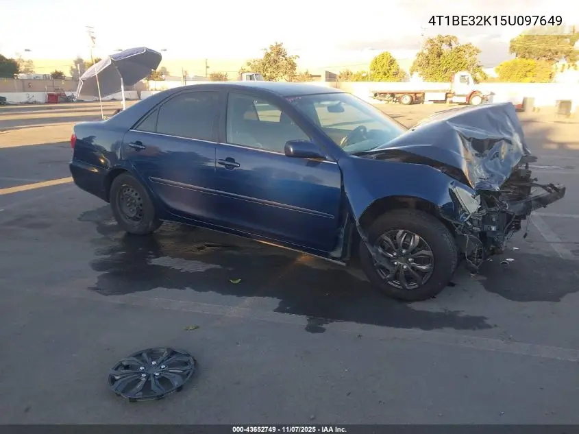 4T1BE32K15U097649 2005 Toyota Camry Le