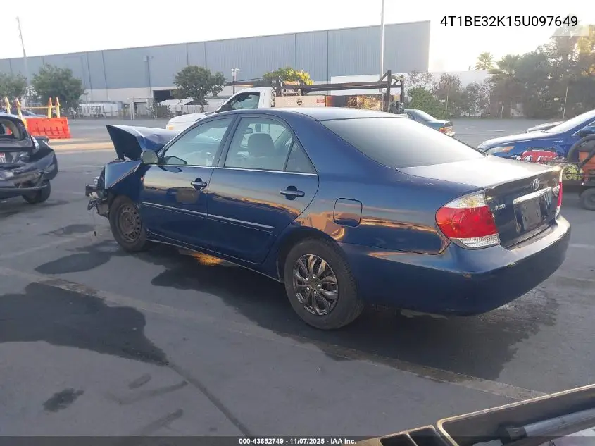 4T1BE32K15U097649 2005 Toyota Camry Le