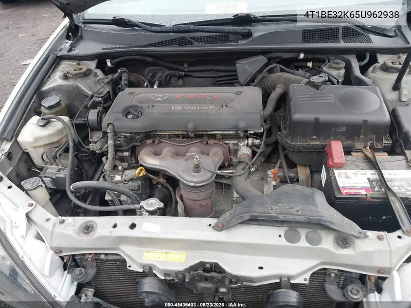 2005 Toyota Camry Std VIN: 4T1BE32K65U962938 Lot: 45436403