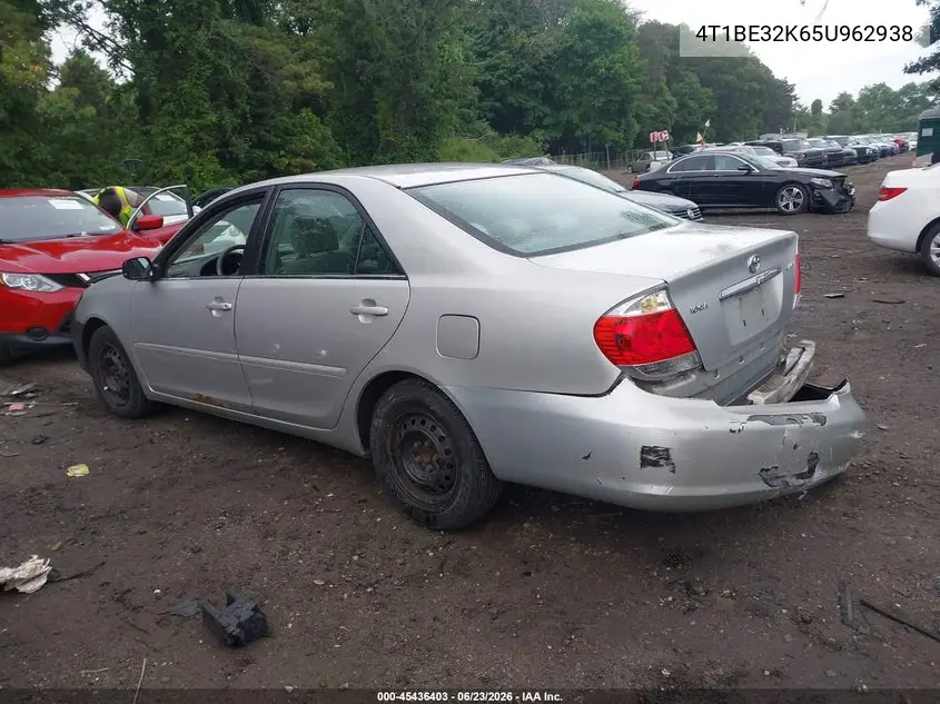 2005 Toyota Camry Std VIN: 4T1BE32K65U962938 Lot: 45436403
