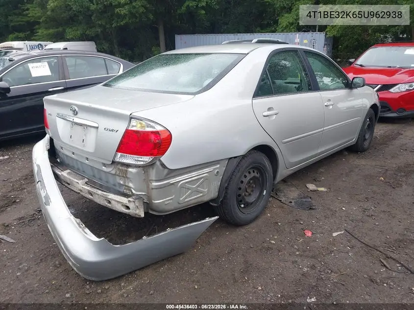 2005 Toyota Camry Std VIN: 4T1BE32K65U962938 Lot: 45436403