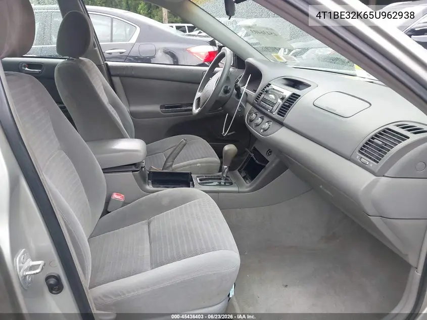 2005 Toyota Camry Std VIN: 4T1BE32K65U962938 Lot: 45436403