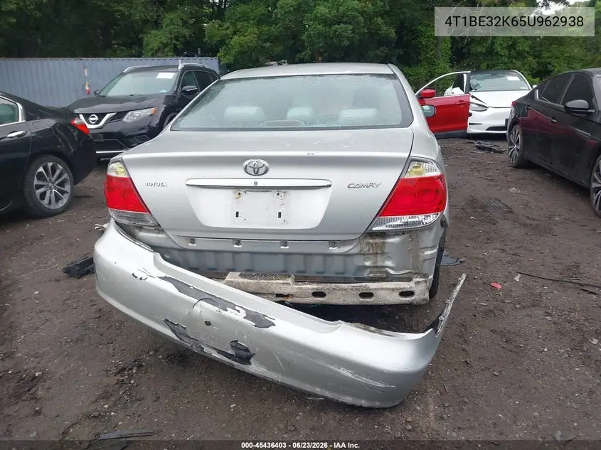 2005 Toyota Camry Std VIN: 4T1BE32K65U962938 Lot: 45436403