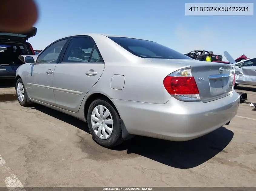 2005 Toyota Camry Le/Se/Std/Xle VIN: 4T1BE32KX5U422234 Lot: 45461667