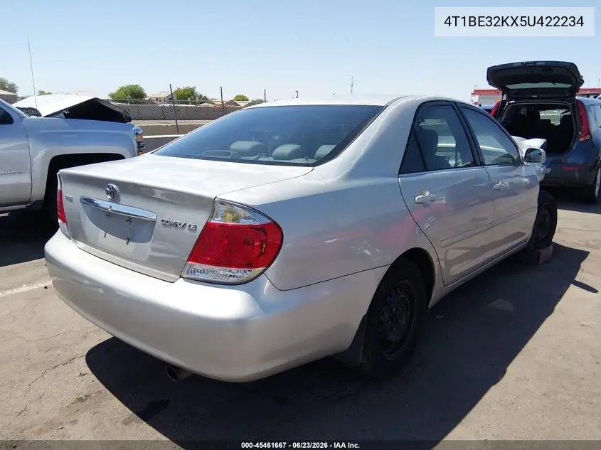 2005 Toyota Camry Le/Se/Std/Xle VIN: 4T1BE32KX5U422234 Lot: 45461667