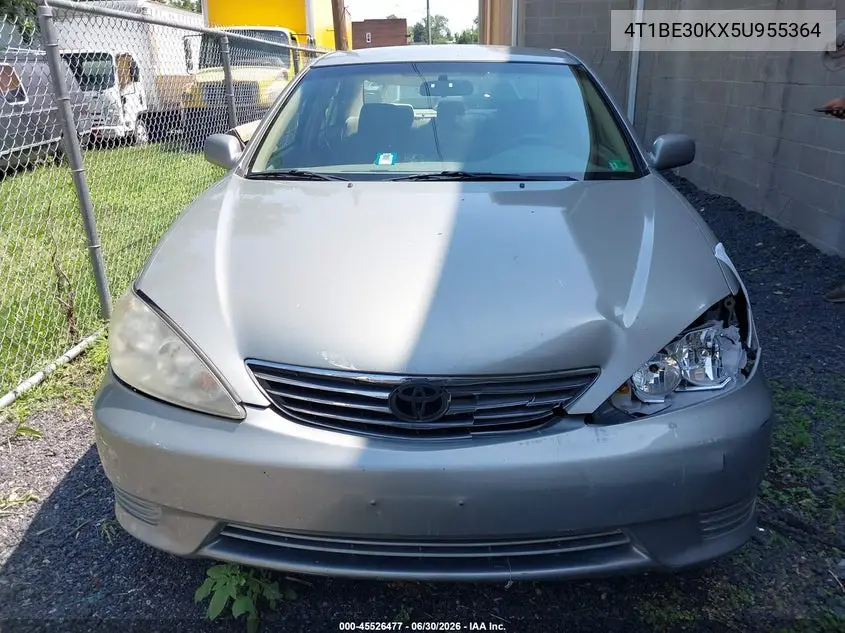 4T1BE30KX5U955364 2005 Toyota Camry Le