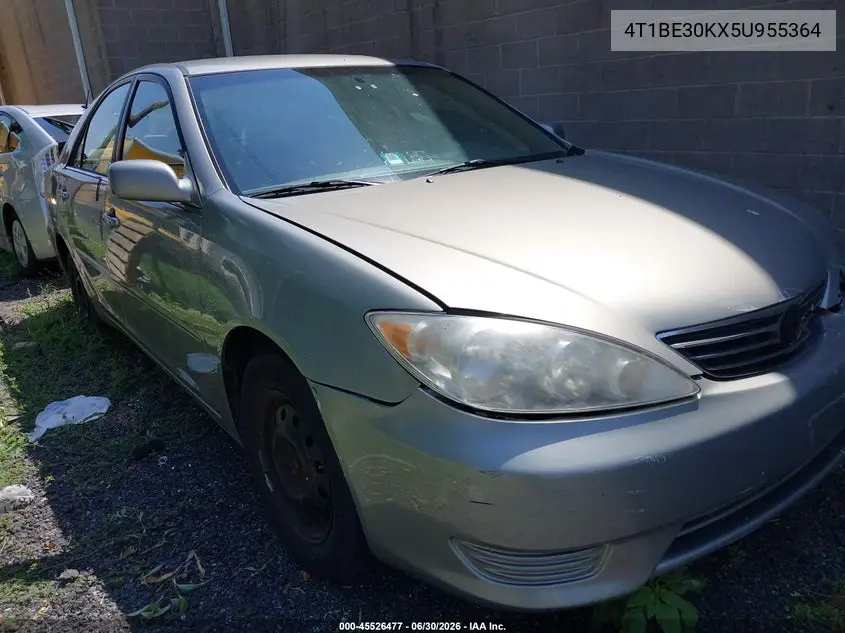4T1BE30KX5U955364 2005 Toyota Camry Le