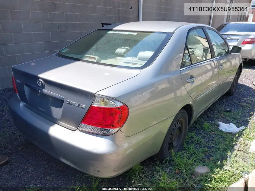 4T1BE30KX5U955364 2005 Toyota Camry Le