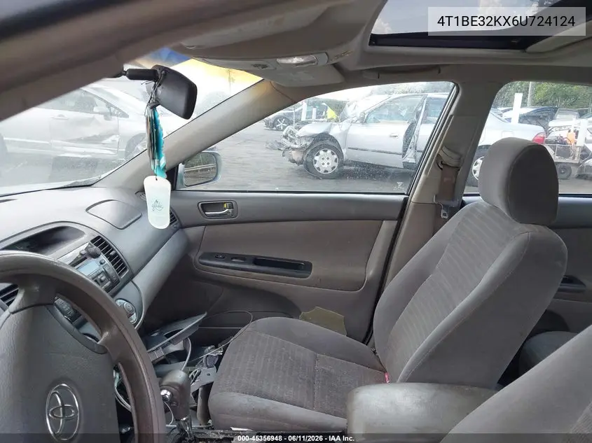 2006 Toyota Camry Le/Xle/Se VIN: 4T1BE32KX6U724124 Lot: 45356948