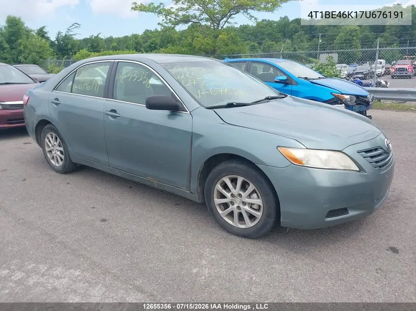 2007 Toyota Camry Le/Se VIN: 4T1BE46K17U676191 Lot: 12655356x
