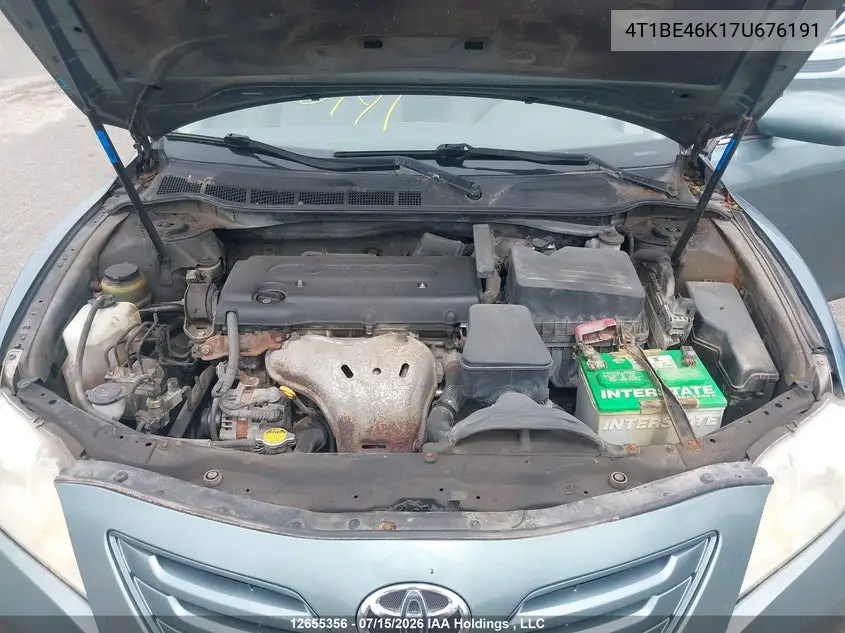 2007 Toyota Camry Le/Se VIN: 4T1BE46K17U676191 Lot: 12655356x