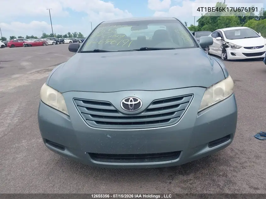 2007 Toyota Camry Le/Se VIN: 4T1BE46K17U676191 Lot: 12655356x