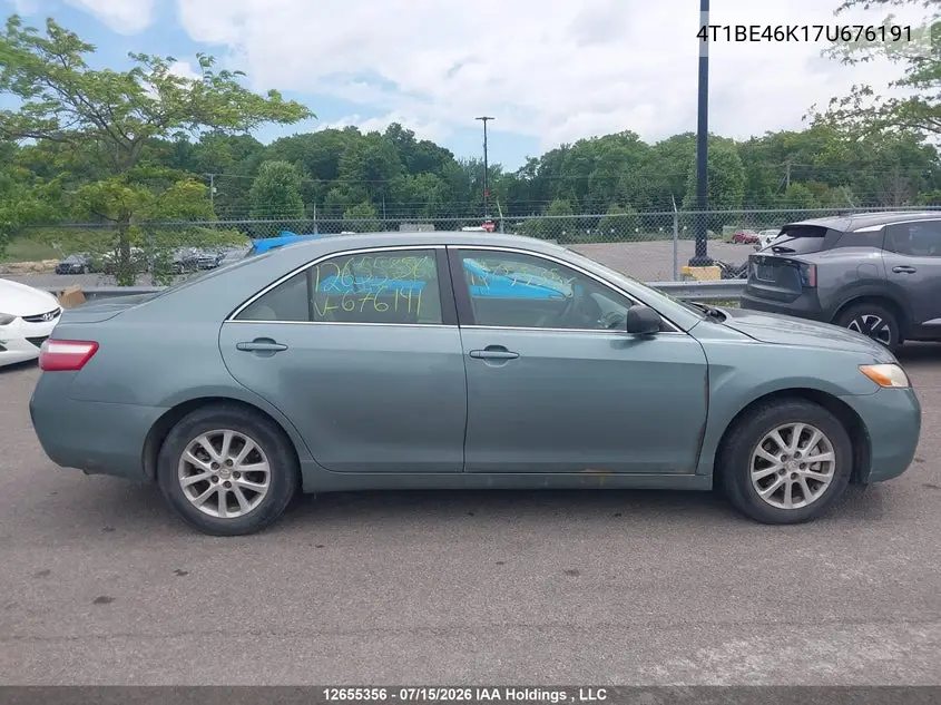 2007 Toyota Camry Le/Se VIN: 4T1BE46K17U676191 Lot: 12655356x