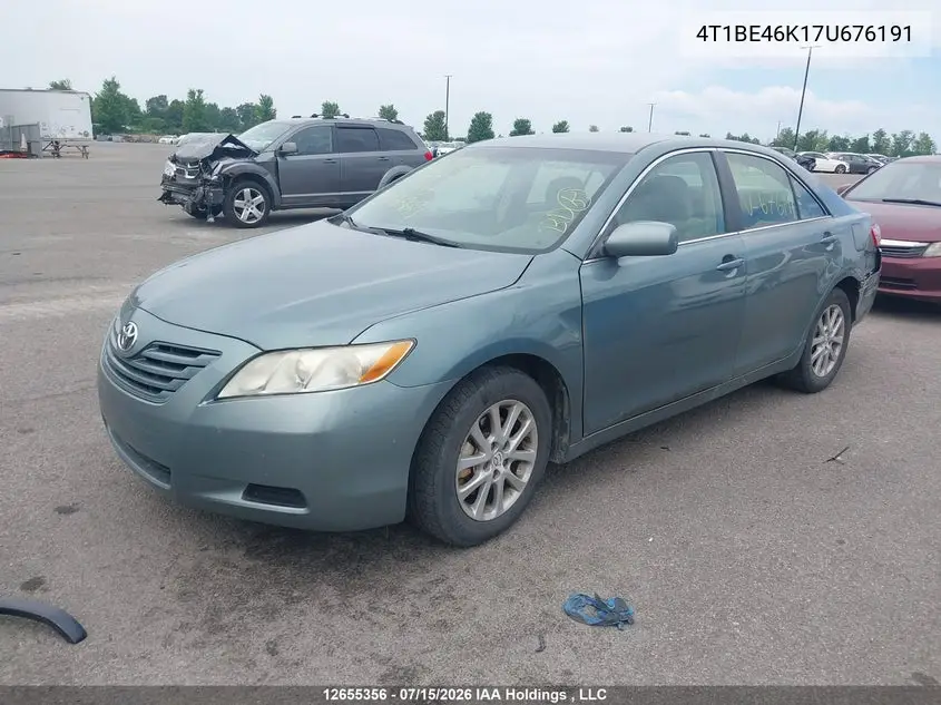 2007 Toyota Camry Le/Se VIN: 4T1BE46K17U676191 Lot: 12655356x
