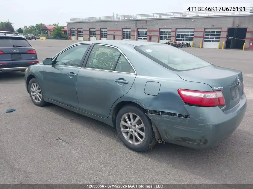 2007 Toyota Camry Le/Se VIN: 4T1BE46K17U676191 Lot: 12655356x