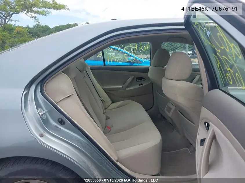 2007 Toyota Camry Le/Se VIN: 4T1BE46K17U676191 Lot: 12655356x