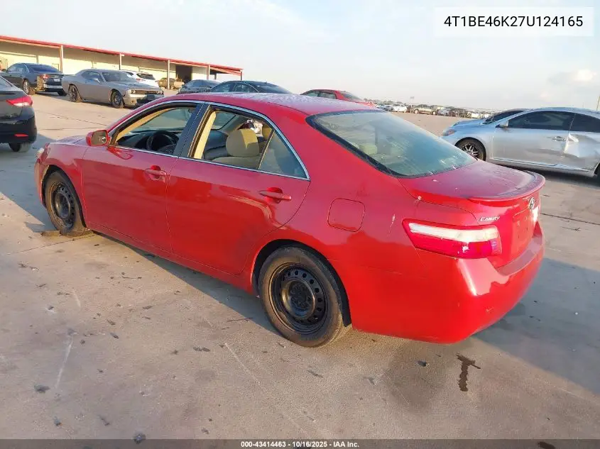 4T1BE46K27U124165 2007 Toyota Camry Ce/Le/Xle/Se