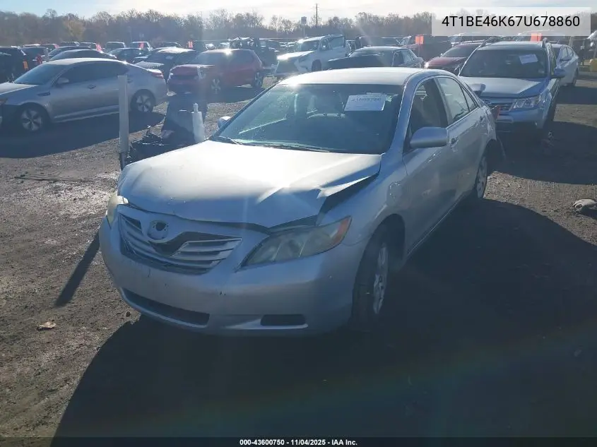 4T1BE46K67U678860 2007 Toyota Camry Le