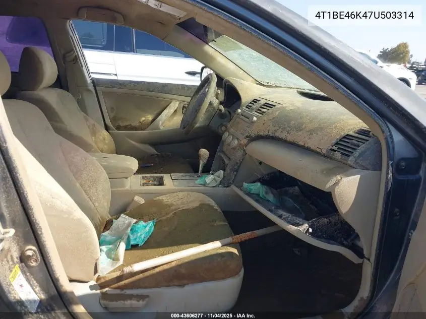 4T1BE46K47U503314 2007 Toyota Camry Le