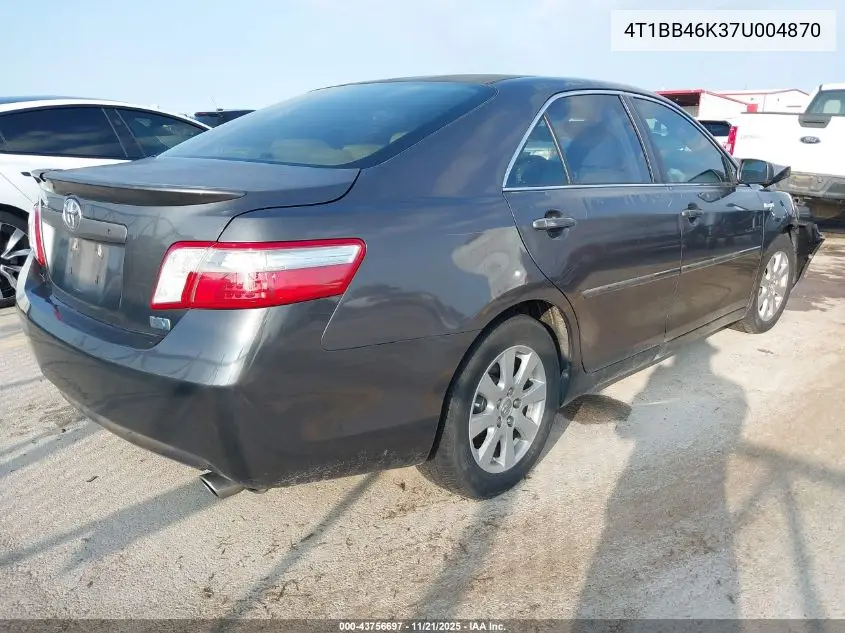 4T1BB46K37U004870 2007 Toyota Camry Hybrid