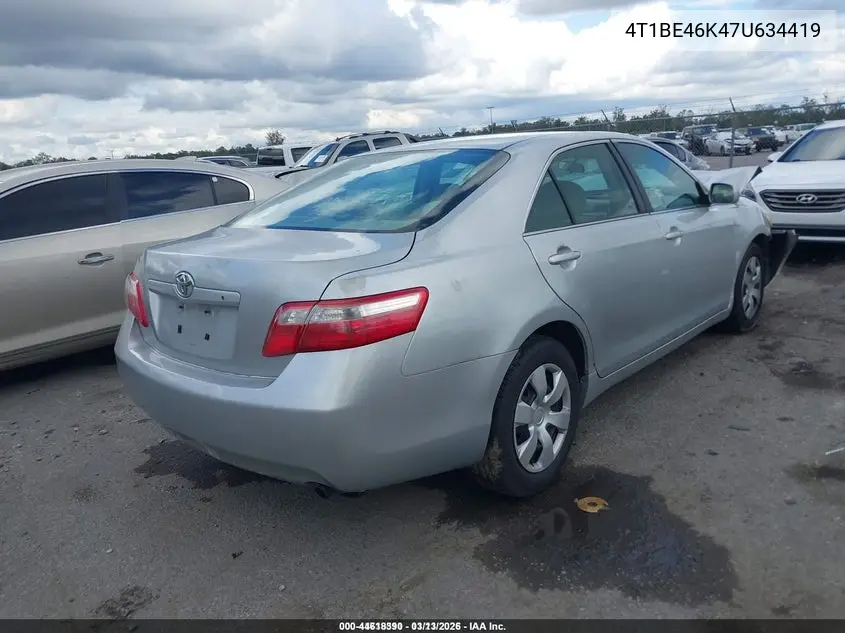 4T1BE46K47U634419 2007 Toyota Camry Le