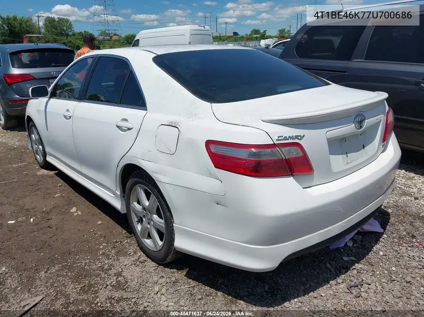 2007 Toyota Camry Se VIN: 4T1BE46K77U700686 Lot: 45471637