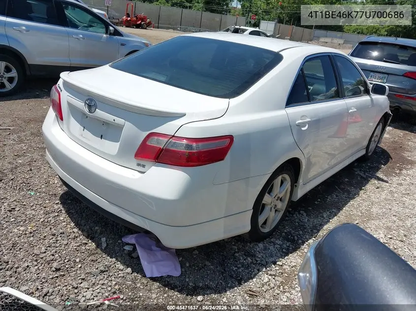 2007 Toyota Camry Se VIN: 4T1BE46K77U700686 Lot: 45471637