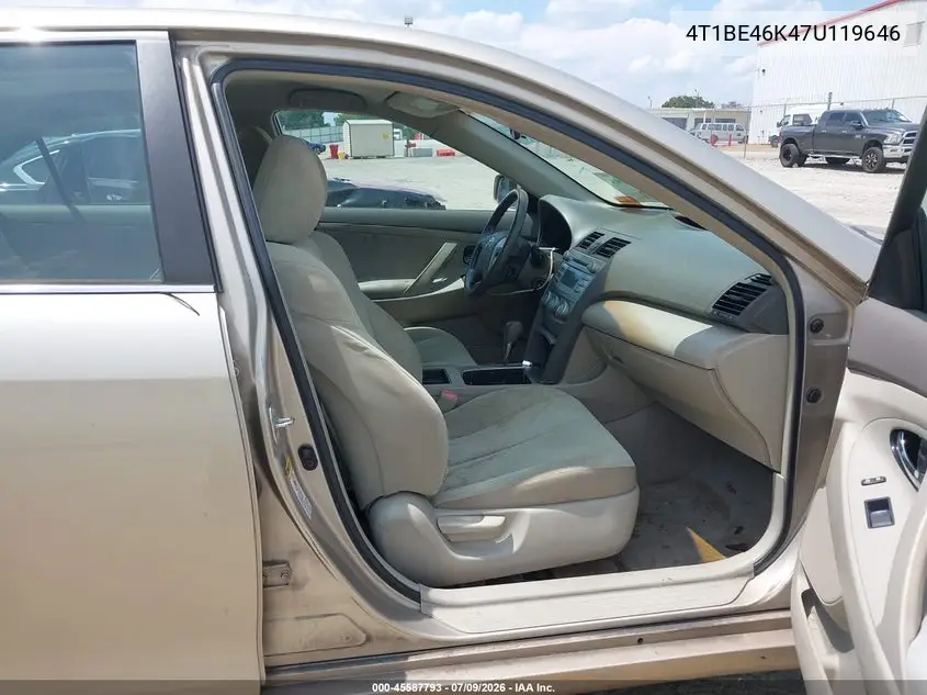 2007 Toyota Camry Le VIN: 4T1BE46K47U119646 Lot: 45587793