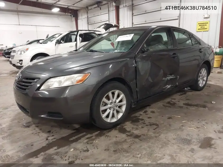 2008 Toyota Camry Le VIN: 4T1BE46K38U784510 Lot: 45453630