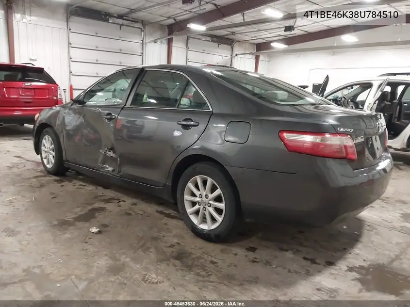 2008 Toyota Camry Le VIN: 4T1BE46K38U784510 Lot: 45453630