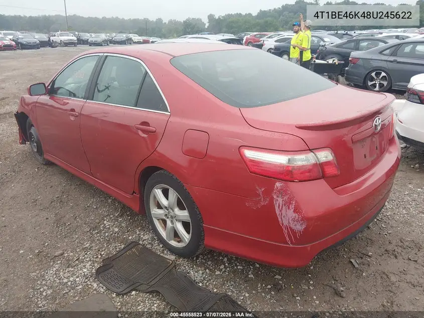 2008 Toyota Camry Se VIN: 4T1BE46K48U245622 Lot: 45558523