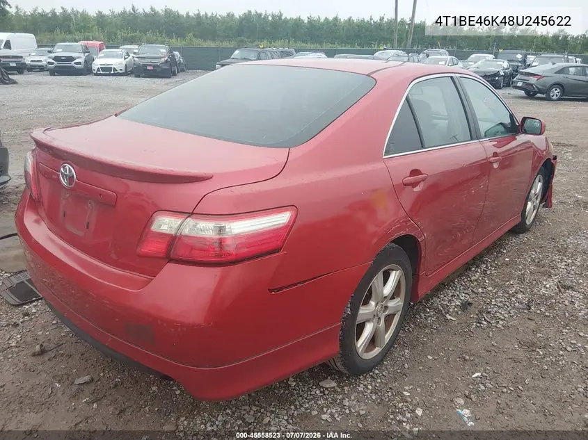 2008 Toyota Camry Se VIN: 4T1BE46K48U245622 Lot: 45558523