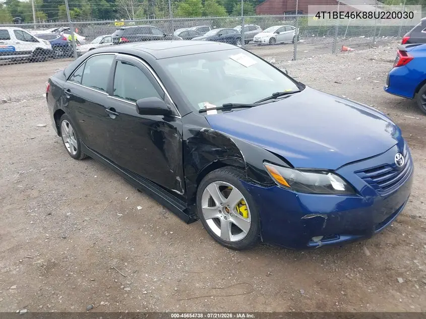 2008 Toyota Camry Se VIN: 4T1BE46K88U220030 Lot: 45654738