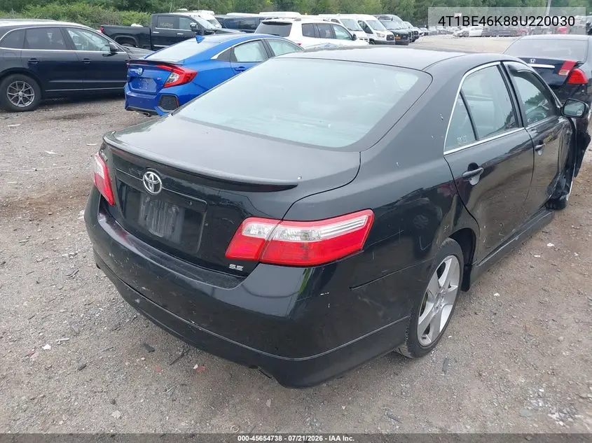 2008 Toyota Camry Se VIN: 4T1BE46K88U220030 Lot: 45654738