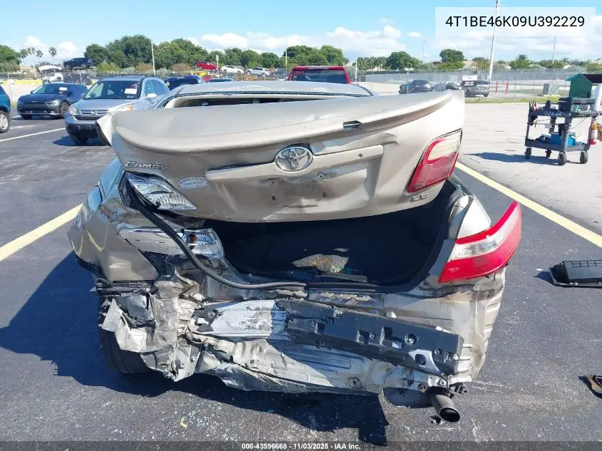 4T1BE46K09U392229 2009 Toyota Camry Le