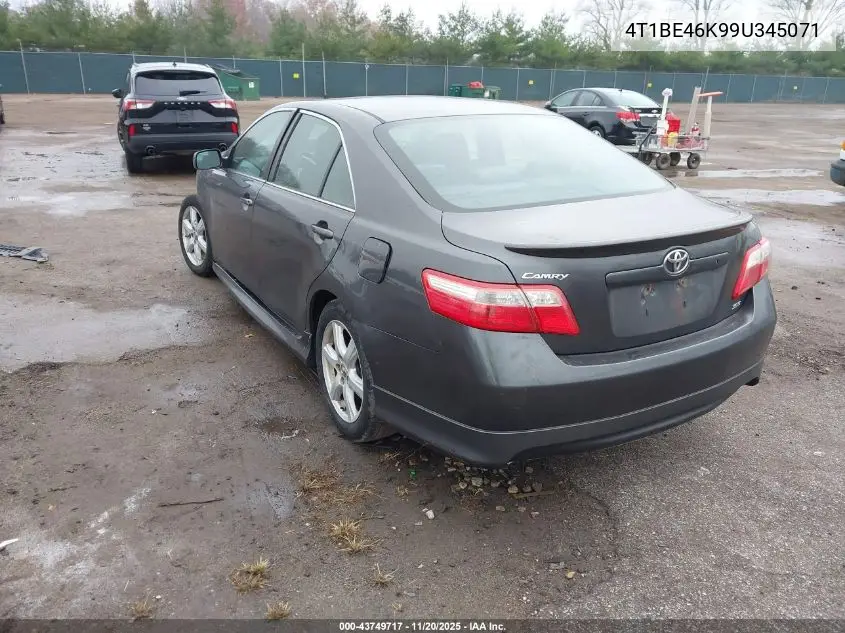 4T1BE46K99U345071 2009 Toyota Camry Se