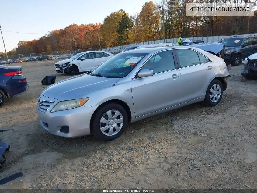 4T1BF3EK6BU678360 2011 Toyota Camry