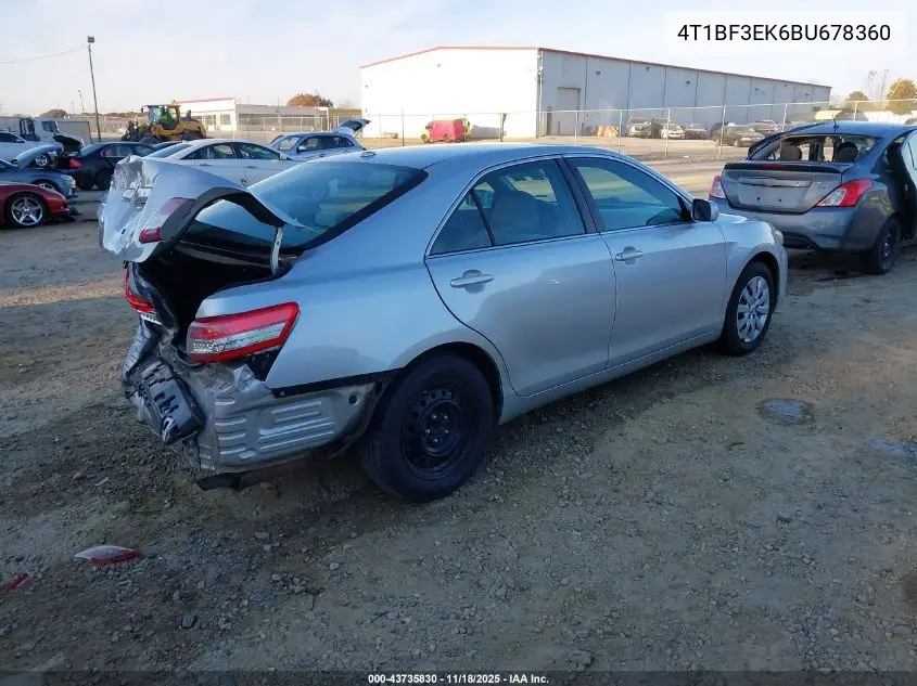 4T1BF3EK6BU678360 2011 Toyota Camry