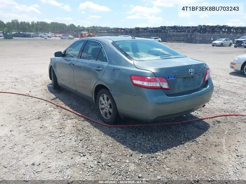 4T1BF3EK8BU703243 2011 Toyota Camry Le