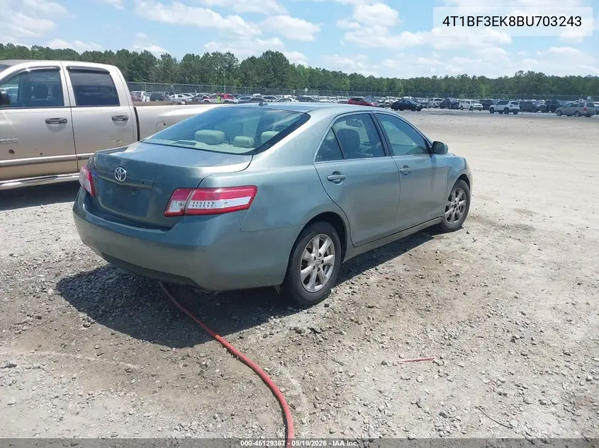 4T1BF3EK8BU703243 2011 Toyota Camry Le
