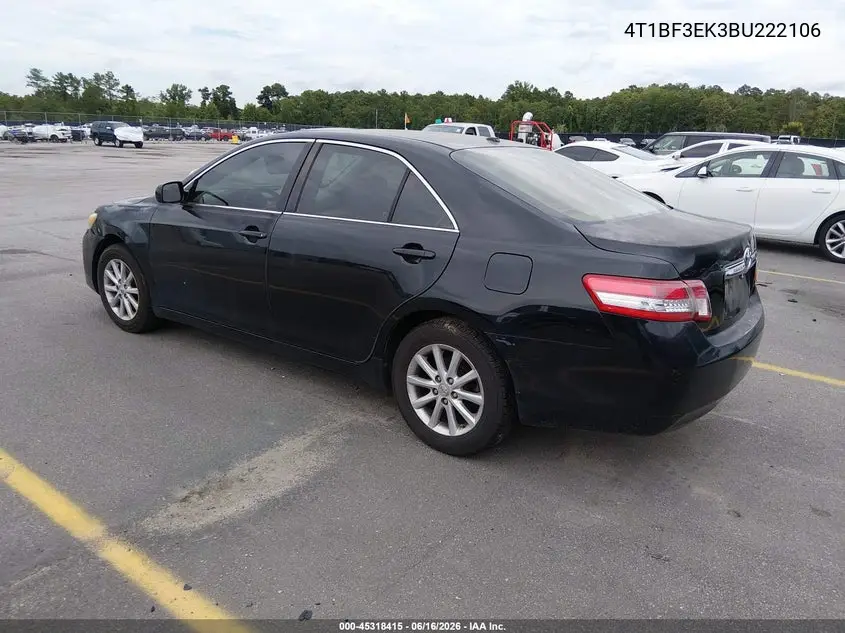4T1BF3EK3BU222106 2011 Toyota Camry Xle