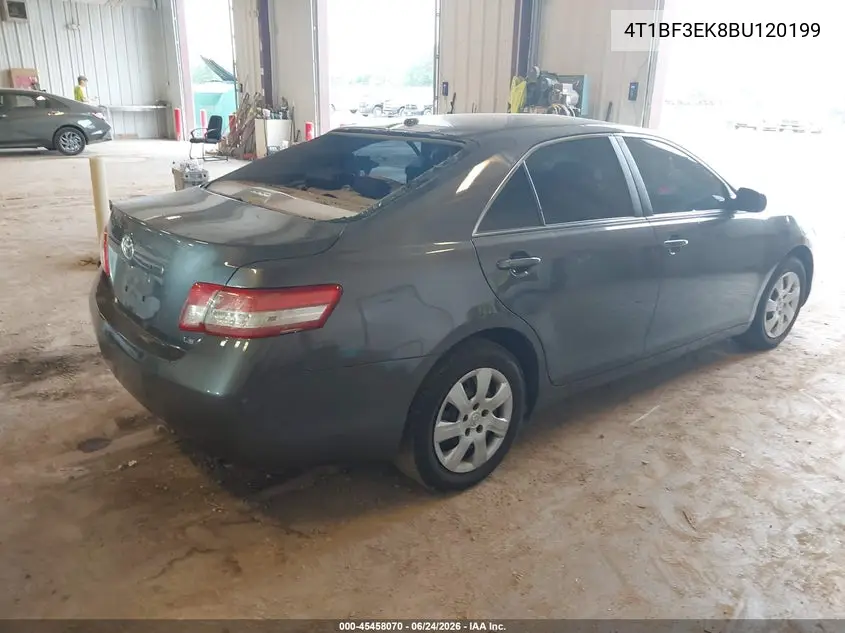 4T1BF3EK8BU120199 2011 Toyota Camry Le