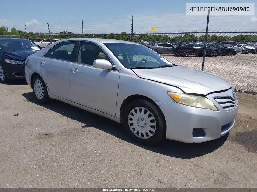 2011 Toyota Camry VIN: 4T1BF3EK8BU690980 Lot: 45634805