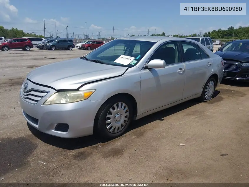 2011 Toyota Camry VIN: 4T1BF3EK8BU690980 Lot: 45634805