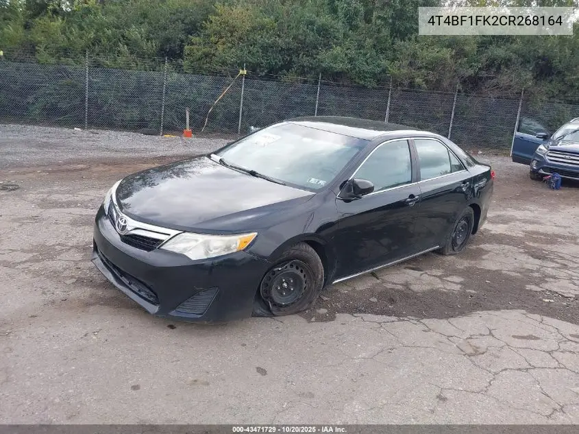 4T4BF1FK2CR268164 2012 Toyota Camry Le