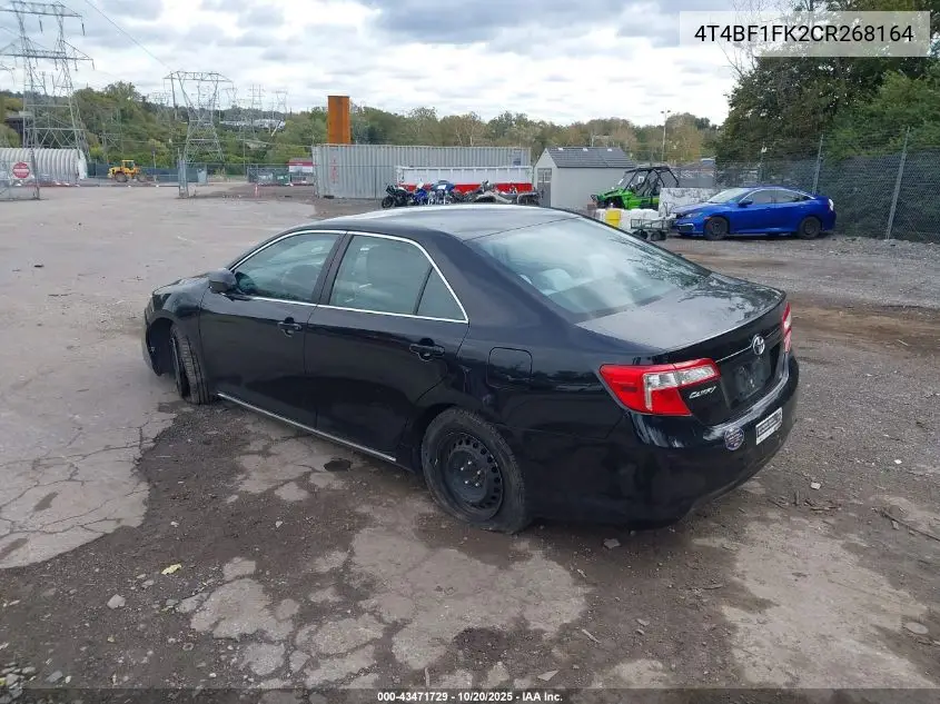 4T4BF1FK2CR268164 2012 Toyota Camry Le