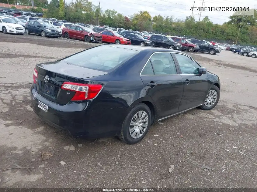 4T4BF1FK2CR268164 2012 Toyota Camry Le