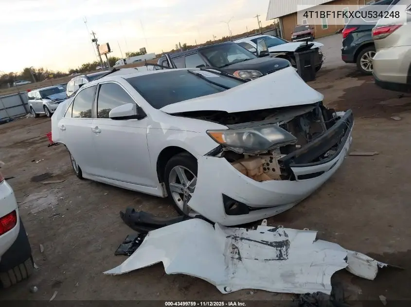4T1BF1FKXCU534248 2012 Toyota Camry Se