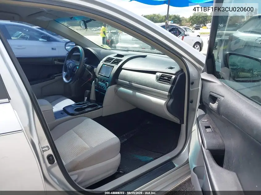 4T1BF1FK3CU020600 2012 Toyota Camry Le